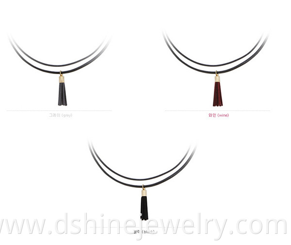 Double Layered leather necklaces